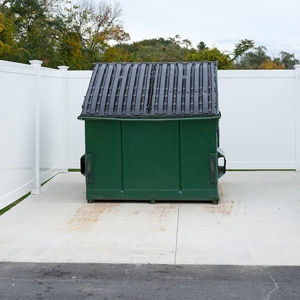 our weight limits vary depending upon the size of the commercial dumpster, but we can provide a weight allowance that fits your business needs